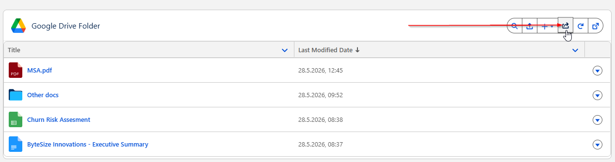 DriveMate Google Drive Folder component - share entire folder action
