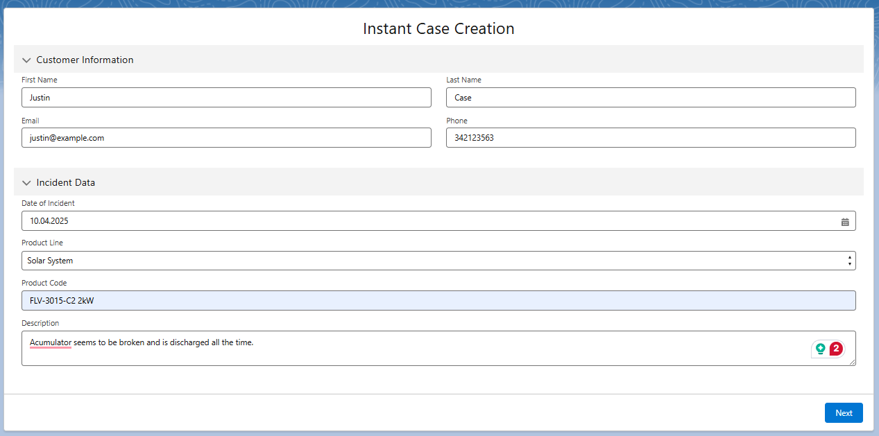 Upload component use case